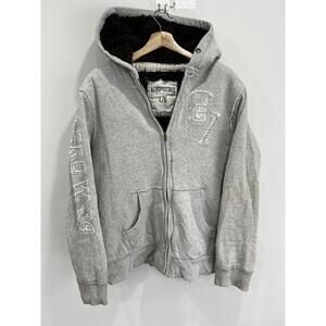 Vintage Y2K Aeropostale Fur Lined Hoodie Zip Sweater